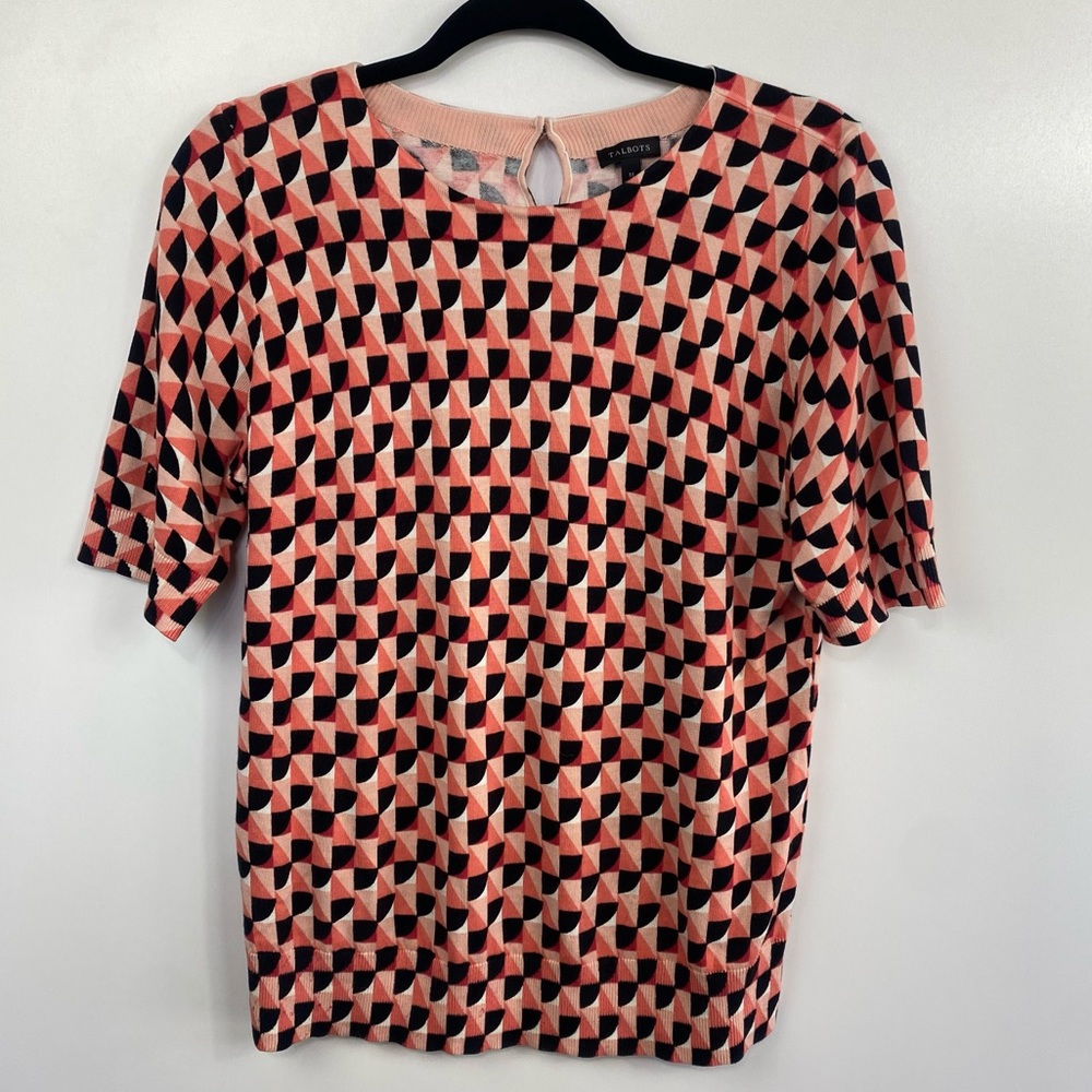 Talbots Top Sweater Short Sleeves Size-M